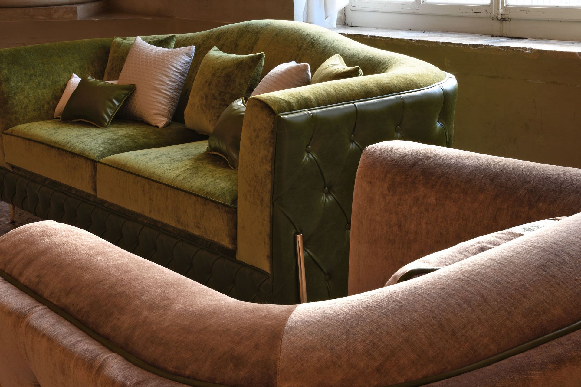 Диван-кровать capitonné с огнестойкой обивкой Domingo Salotti Nefele ARCH-00111465 - Вид №6