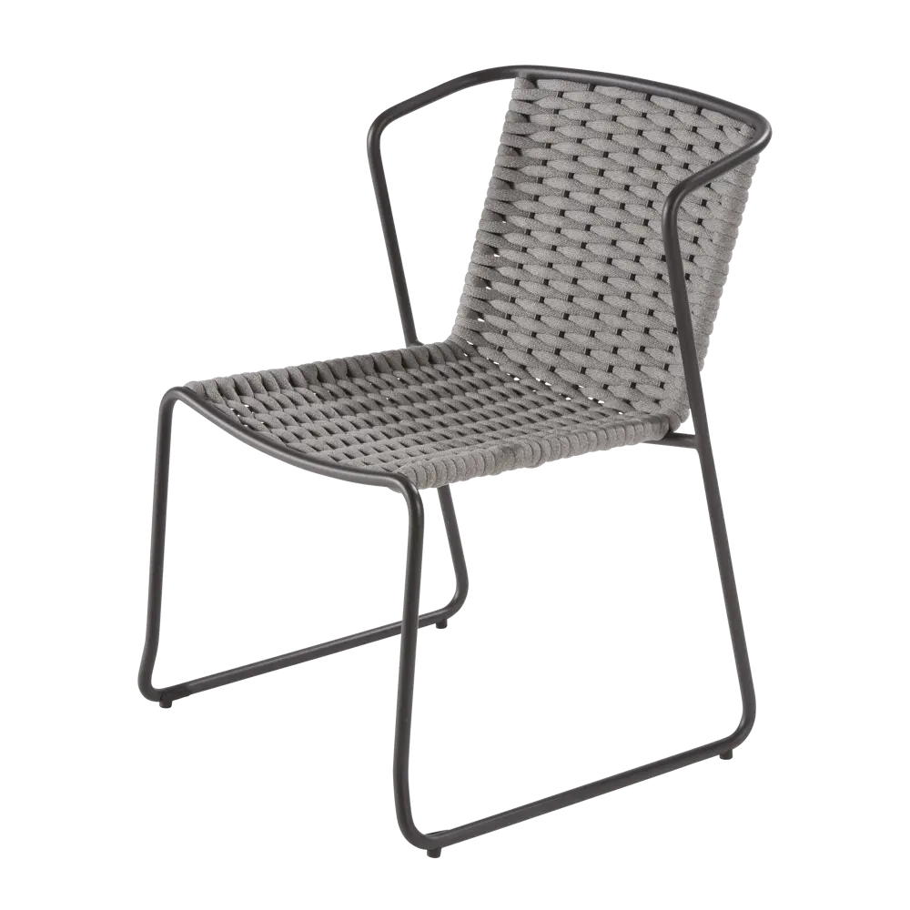Стул Naterial Livia 63.5x80.5x58 см алюминий/текстиль цвет темно-серый STLM-2009281