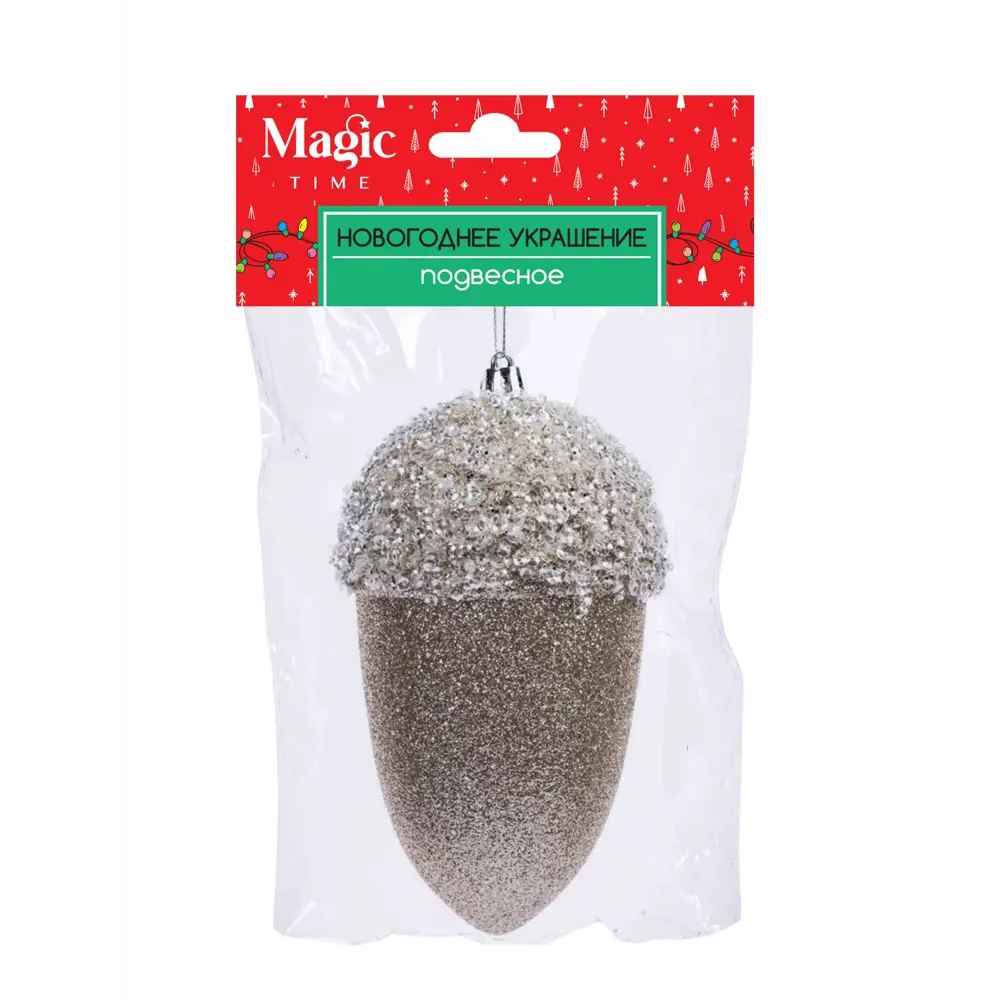 89381665 Украшение елочное «Желудь», 14x8 см, цвет желтый STLM-1385891 Santreyd  - Вид №2