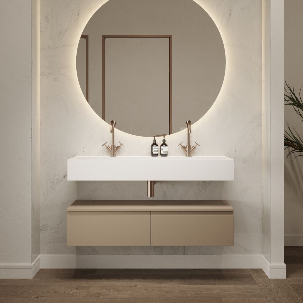 Одиночный подвесной умывальник из минерального камня® RILUXA LAVATERA ARCH-00109764 - Вид №1