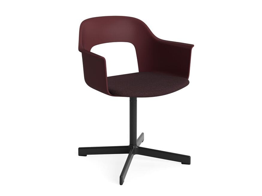 Вращающееся кресло с мягким сиденьем с подлокотниками Hay макет ARCH-00143548 - Вид №33