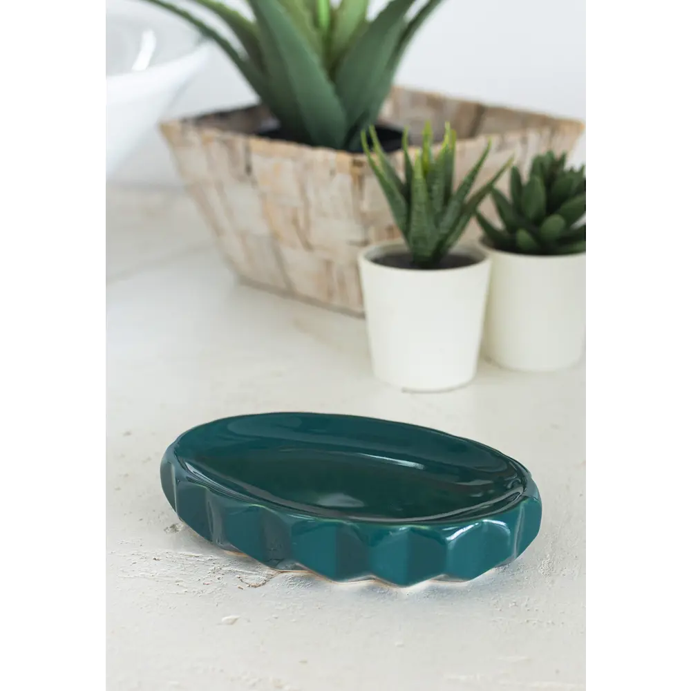 Мыльница Emerald керамика цвет изумрудный PROFFI HOME STLM-2163156 - Вид №2