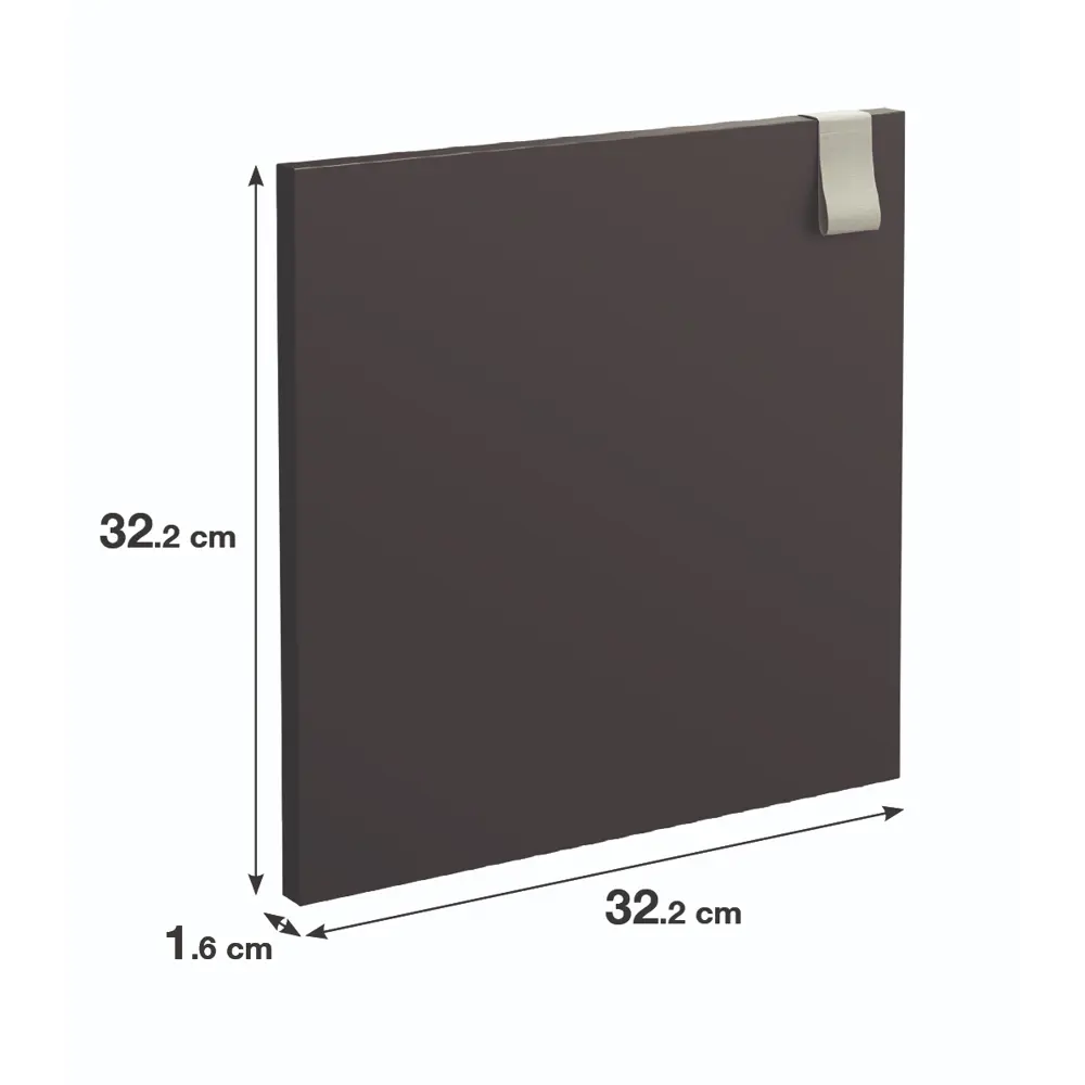 Фасад Spaceo KUB 32.2x32.2 см ЛДСП цвет графит STLM-2191622