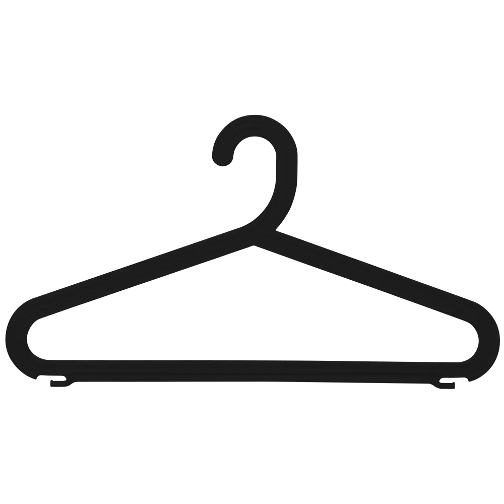 SPACEO: Набор минималистичных вешалок для одежды, 4 шт, черный 85536987 Плечики STLM-0063616 - Вид №2