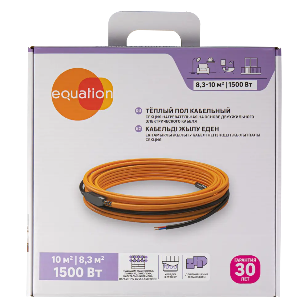 Equation: Двухжильный нагревательный кабель для системы теплого пола 1500 Вт 18877476 STLM-0013373 - Вид №4