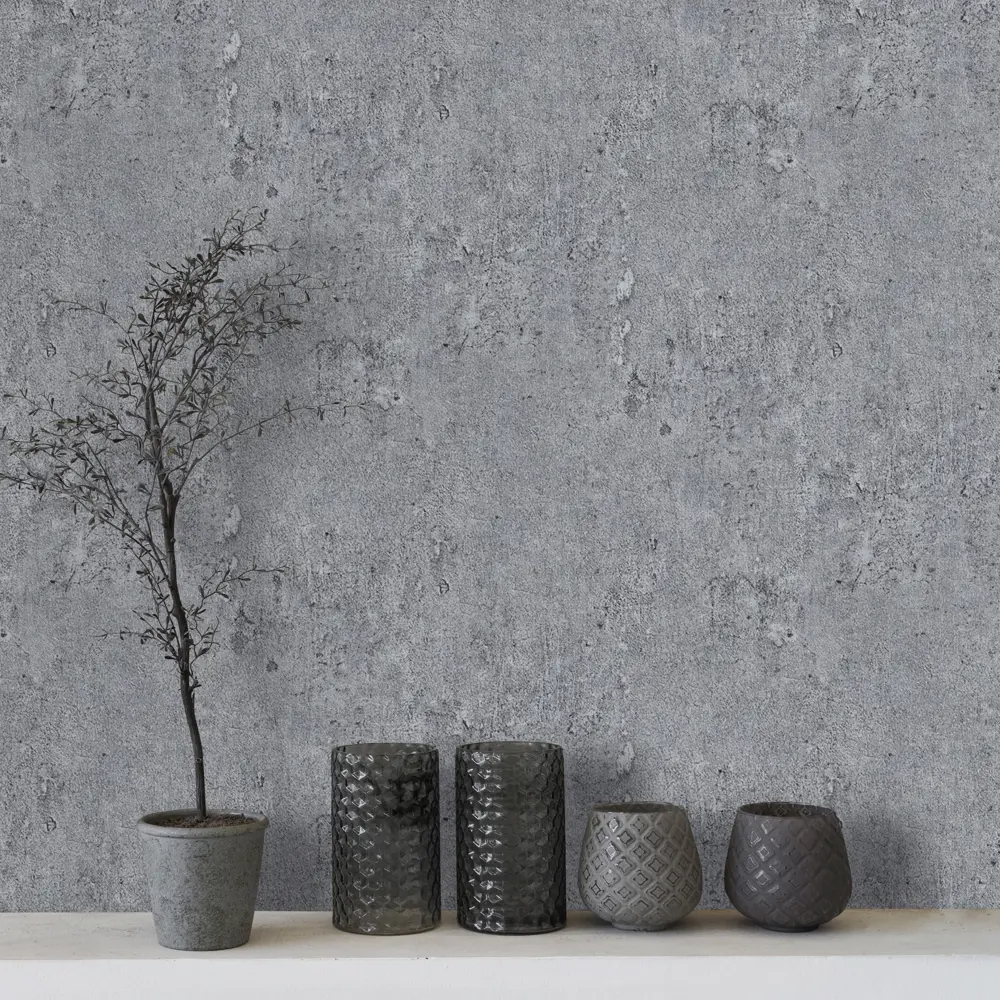 Erismann Aksioma: Флизелиновые обои глубокого серого оттенка 89404407 STLM-1572649 - Вид №3