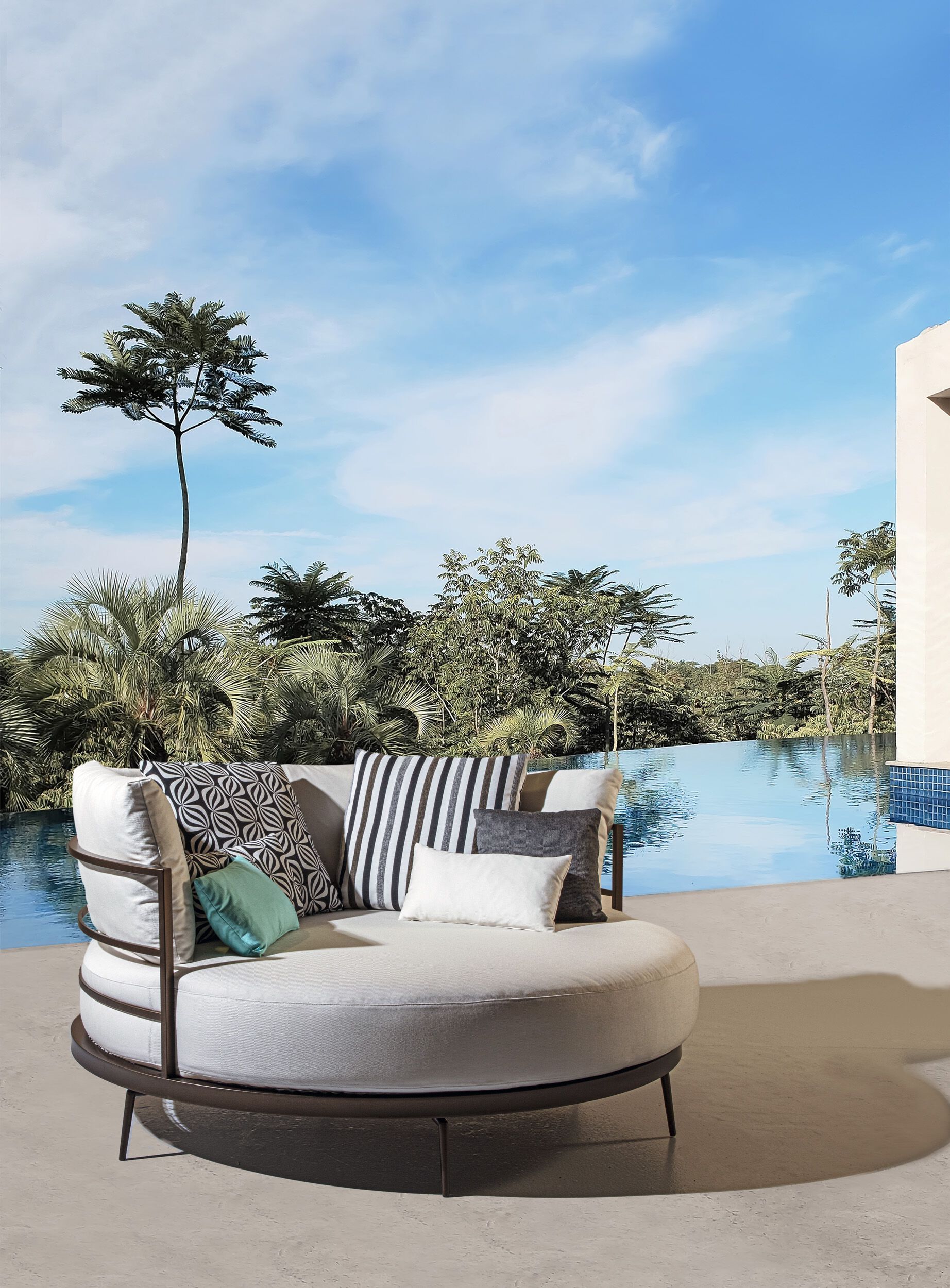 Ткань круглая Садовая кровать GRUPPO FOX FuoriPorta ARCH-00074263 - Вид №3