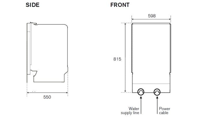 Металлическая встраиваемая посудомоечная машина Bertazzoni DW60EPRS ARCH-00134689 - Вид №2