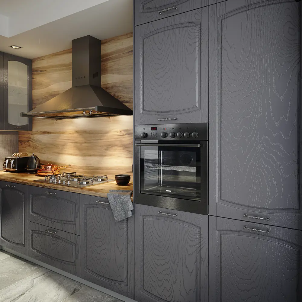 Фасад для кухонного ящика Петергоф грей 79.7x38.1 см Delinia ID МДФ цвет графит STLM-2142040 - Вид №9