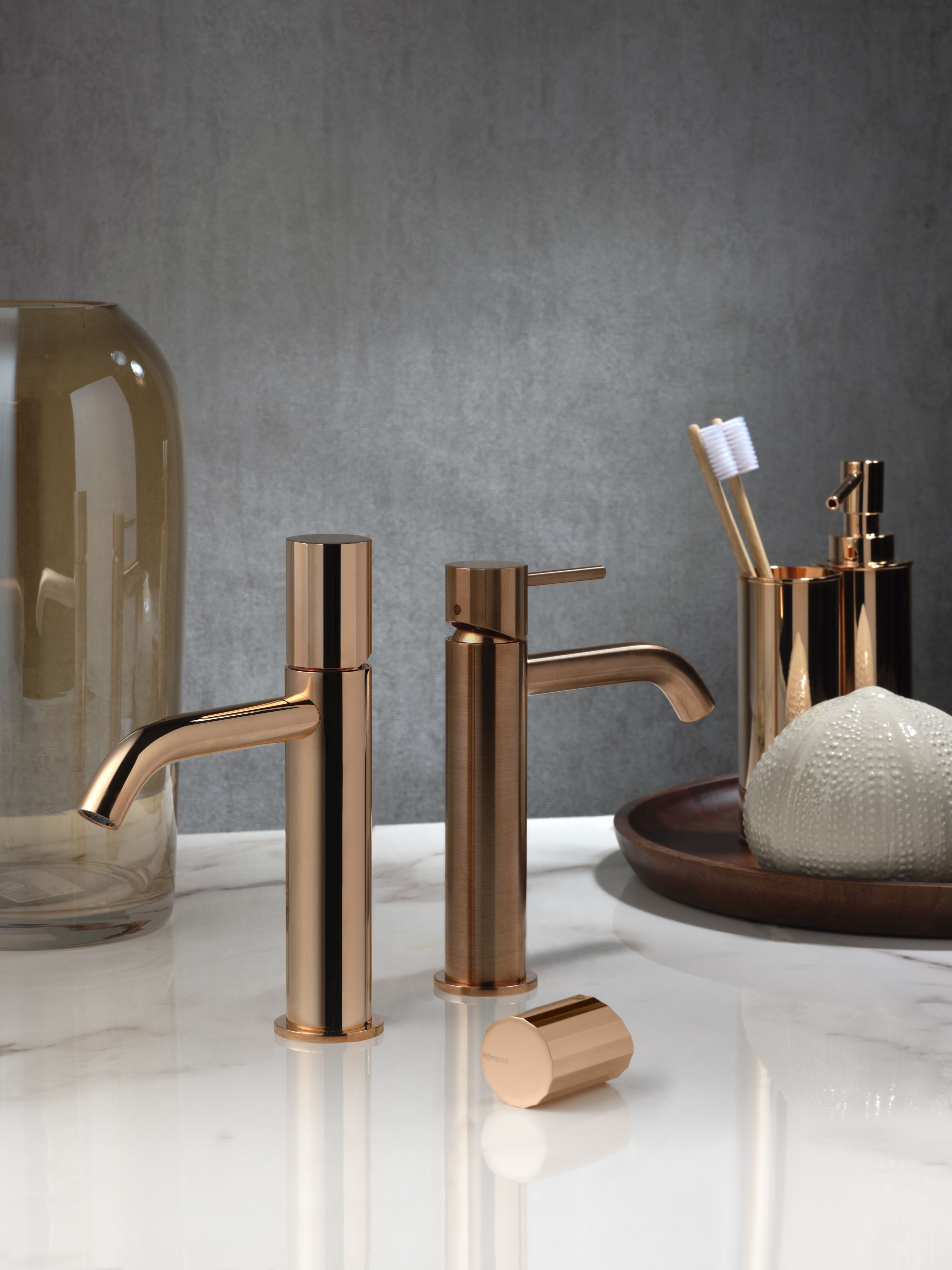 Однорычажный высокий смеситель для раковины Ritmonio диаметр 35 отпечатков пальцев ARCH-00067307 - Вид №6