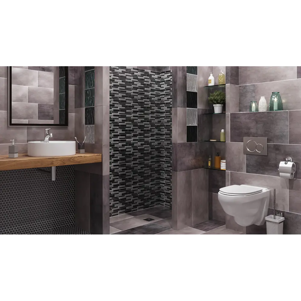 Плитка настенная Golden Tile Kendal 30х60 см 1.44 м2 цвет серый толщина 9 мм STLM-2144571 - Вид №5