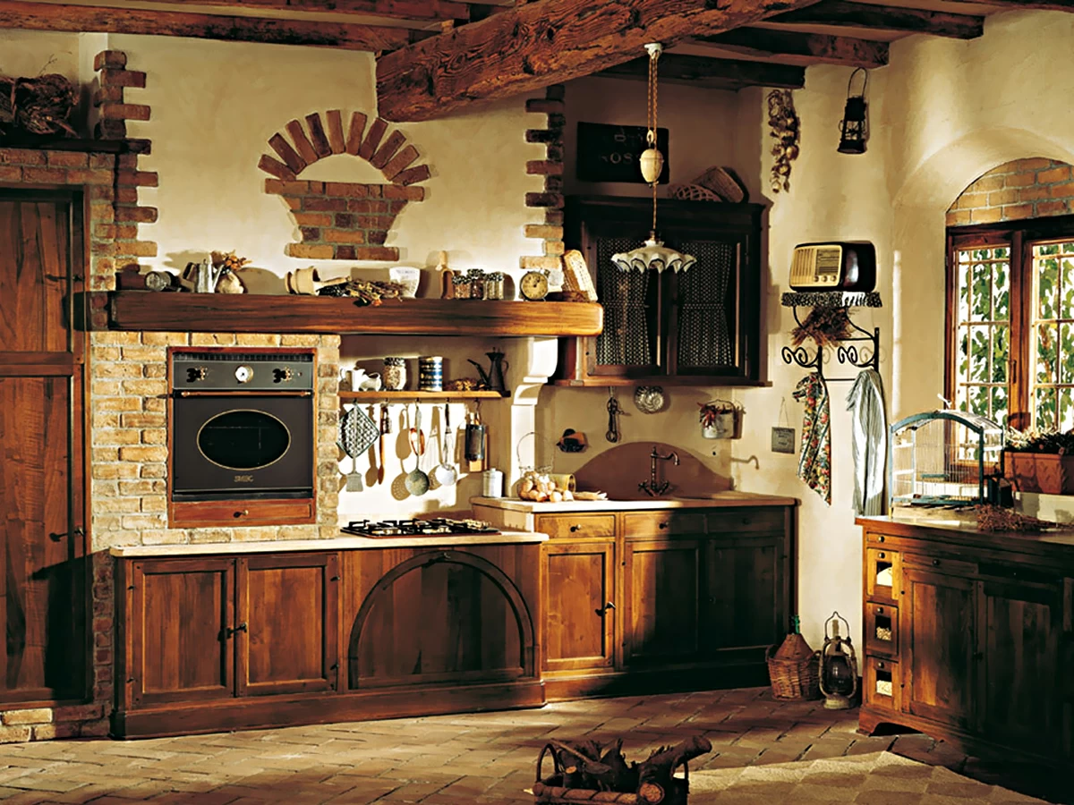 Кухня под старину из массива дерева