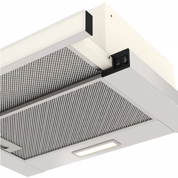 1184240 Вытяжка телескопическая ELIKOR Интегра Glass 50Н-400-В2Д серебристый/бежевый STDN-0028789 - Вид №4