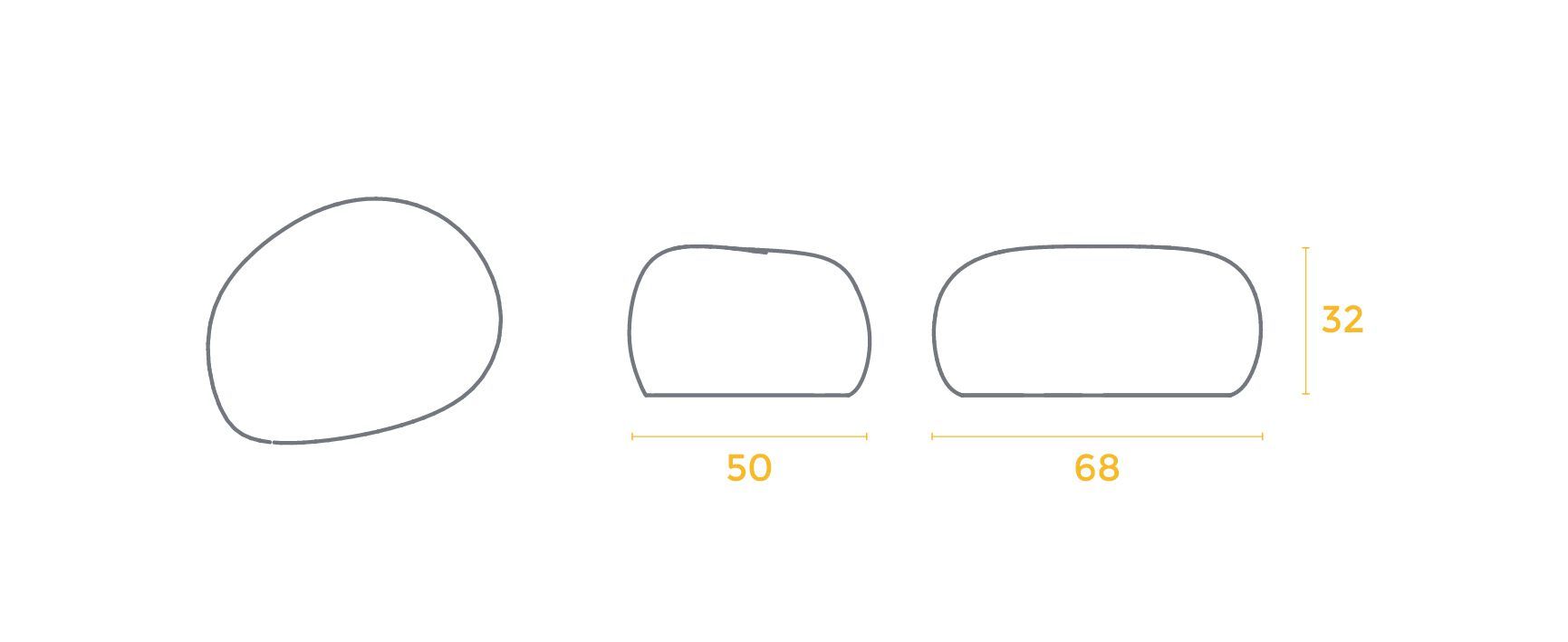 Овальный пуф с пенопластовым покрытием SIXINCH Steen ARCH-00117306 - Вид №6