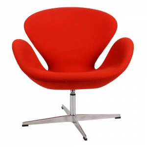 Кресло дизайнерское красное Arne Jacobsen SOHO DESIGN ДИЗАЙНЕРСКИЕ, SWAN 131544 Красный