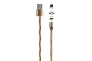 17264712 Дата-кабель магнитный USB -Type-C/8 - pin/micro USB 3 в 1 нейлоновая оплетка УТ000023352 Red Line