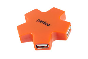 16376097 USB-концентратор USB-HUB 4 Port, оранжевый 30009982 Perfeo