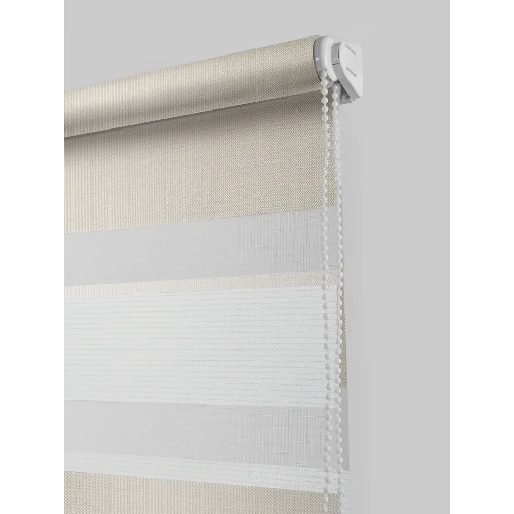 Штора рулонная день-ночь Порто 100x160 см серо-молочная MIAMOZA STLM-2105162 - Вид №1