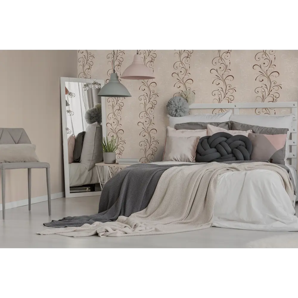 Обои флизелиновые Палитра Clermont бежевые 0.53 м PL51009-22 STLM-2211500 - Вид №3