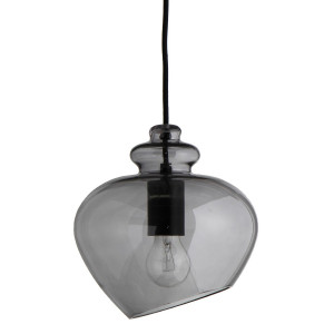 1172_270505001 Лампа подвесная grace, 25хD21 см, дымчатое стекло, черный цоколь Frandsen