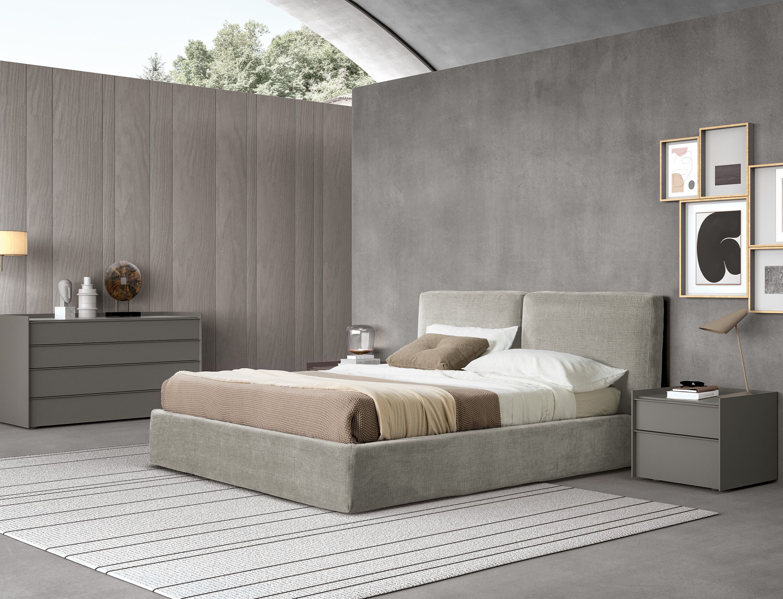 Двуспальная кровать из ткани Adok CLOUD ARCH-00116246 - Вид №7