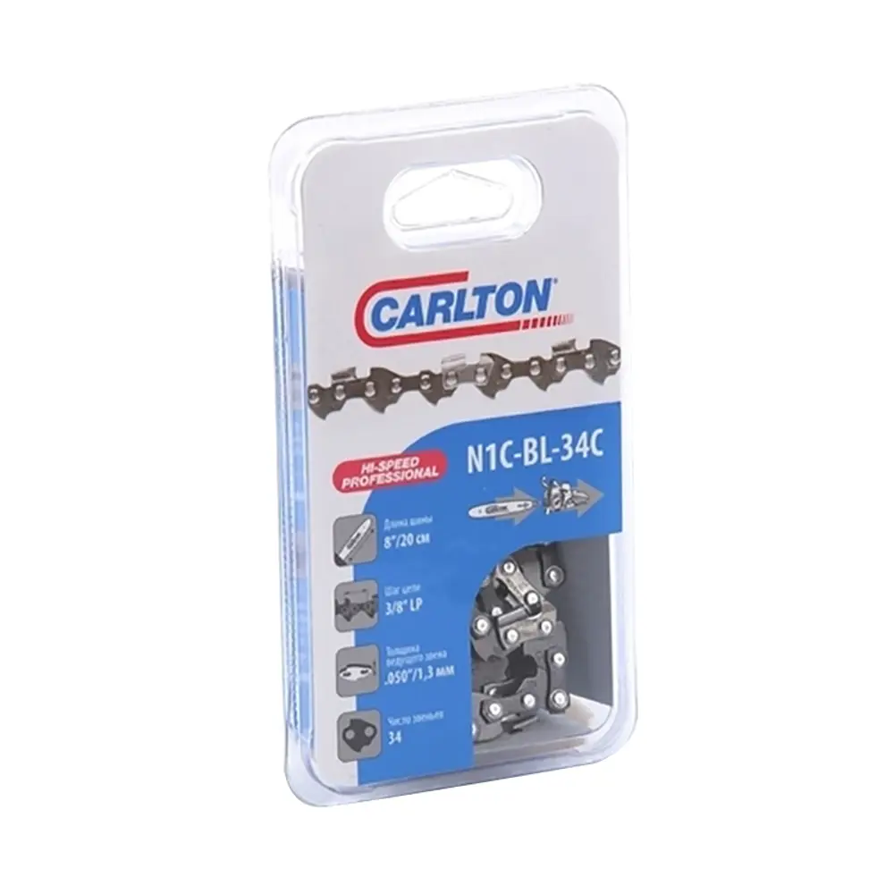 Цепь пильная Carlton 34 звена, шаг 3/8 дюйма, паза 1,3 мм STLM-2060357 - Вид №1