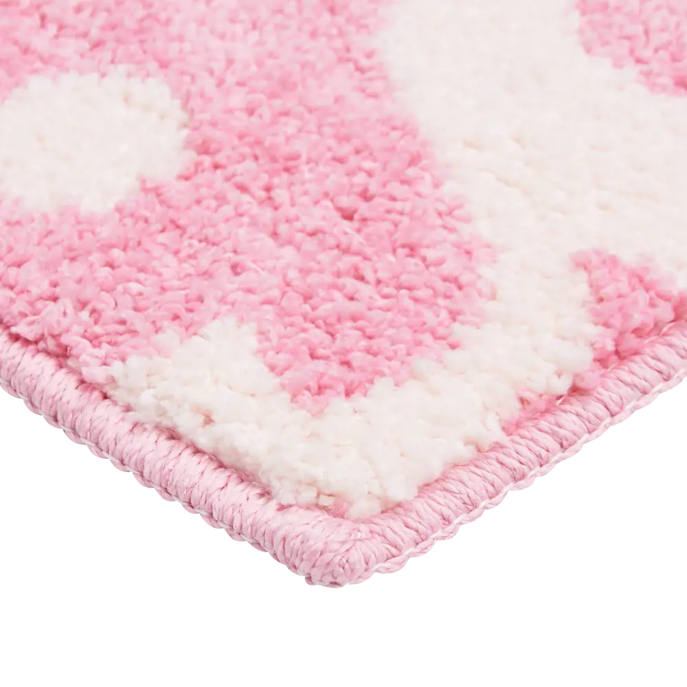 Коврик для ванной комнаты «Узоры» 50х80 см микрофибра цвет розовый MR PENGUIN STLM-2000177 - Вид №1