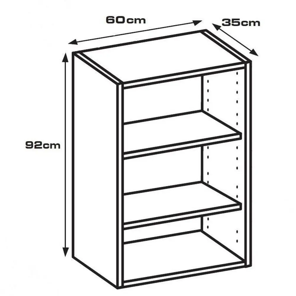 Каркас навесной 60x92x35 см, ЛДСП, цвет белый 82286704 STLM-2070614 DELINIA  - Вид №6