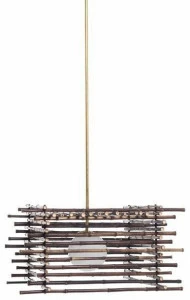 Gervasoni Подвесной светильник из бамбука Black