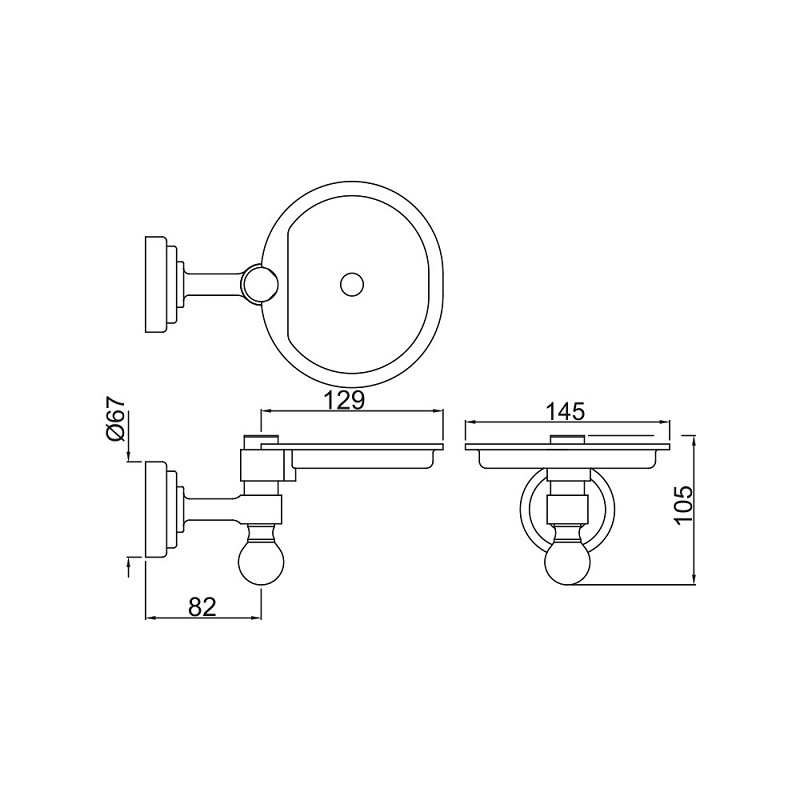 AQN-CHR-7733 Мыльница Jaquar Queen's Santreyd  - Вид №1