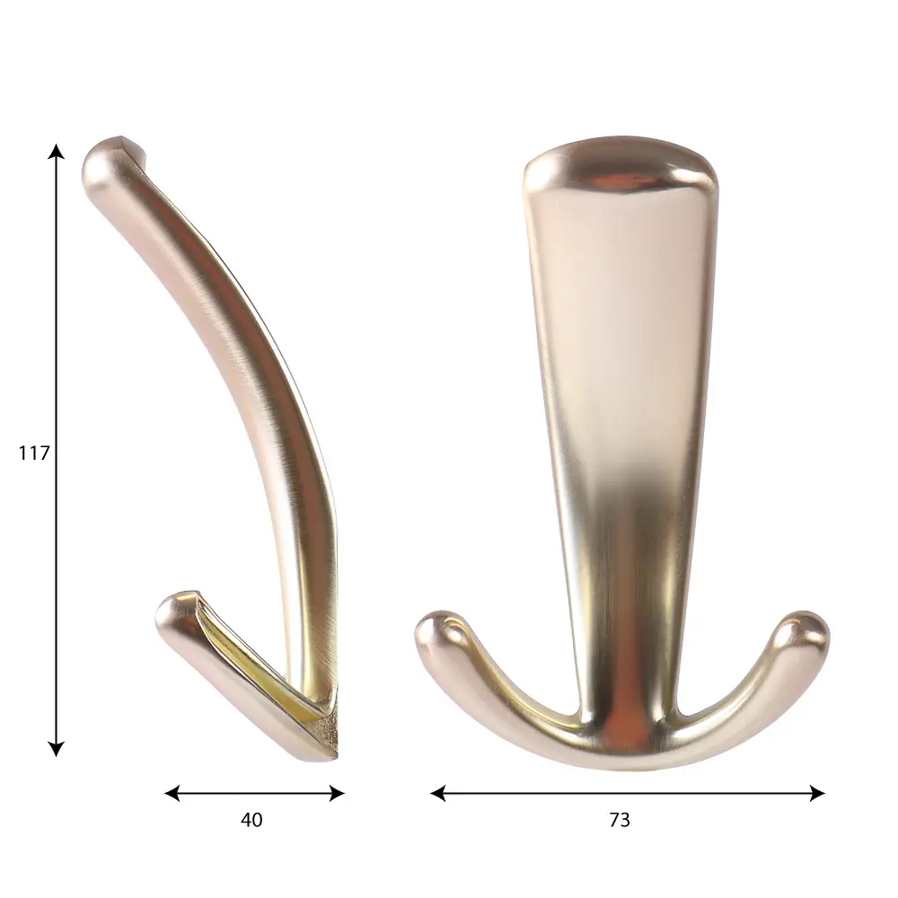 Крючок Larvij цинковый тройной цвет латунь STLM-2204091 - Вид №3