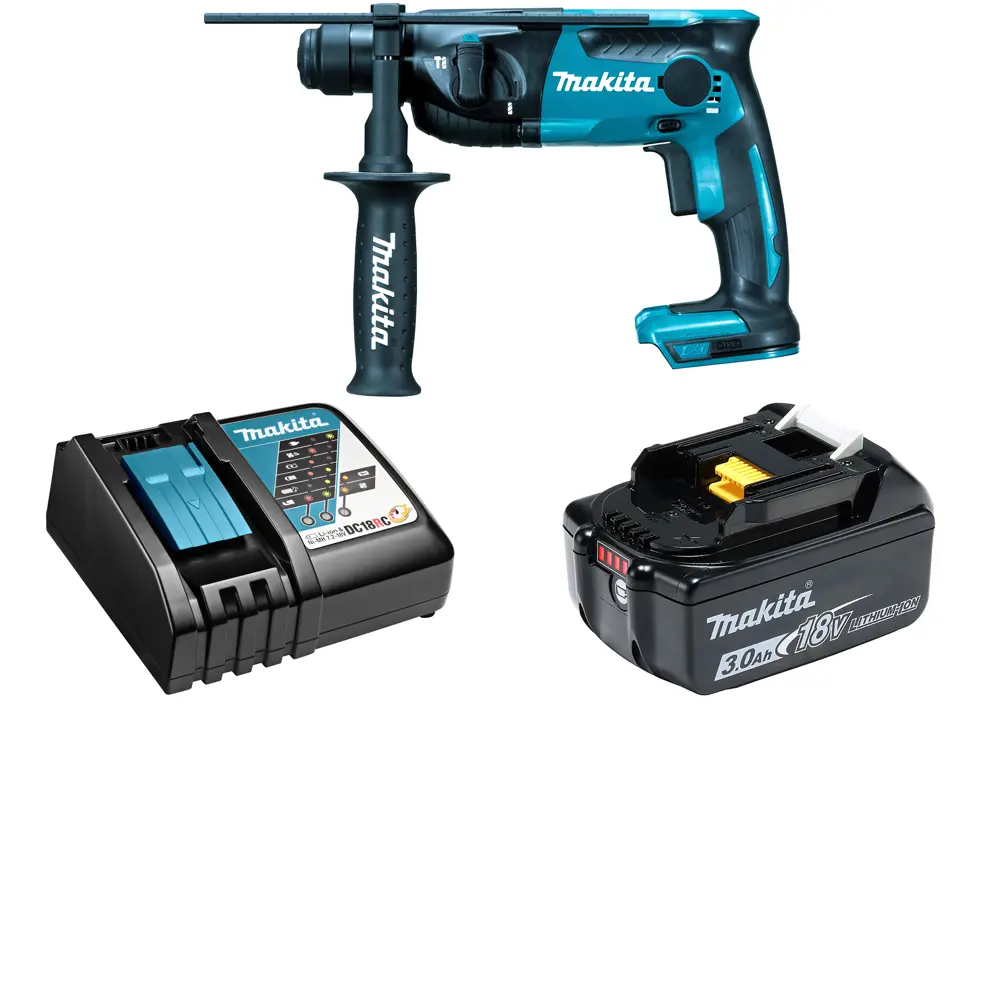 Перфоратор аккумуляторный Makita DHR165RF SDS+ 13Дж 18В Li-Ion 1x3Ач