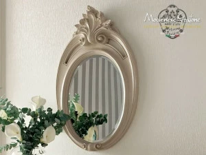Modenese Gastone Овальное настенное зеркало в стиле барокко в раме Bella vita