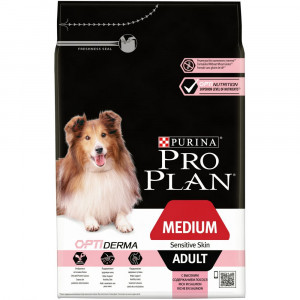 Т00007830 Корм для собак для средних пород с чувствительной кожей, лосось сух. 3 кг Pro Plan