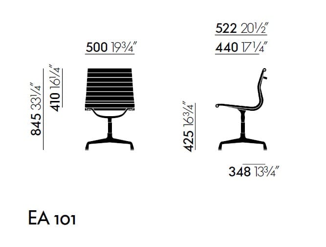 Стул из ткани VITRA Eames Aluminium Group ARCH-00115727 - Вид №44