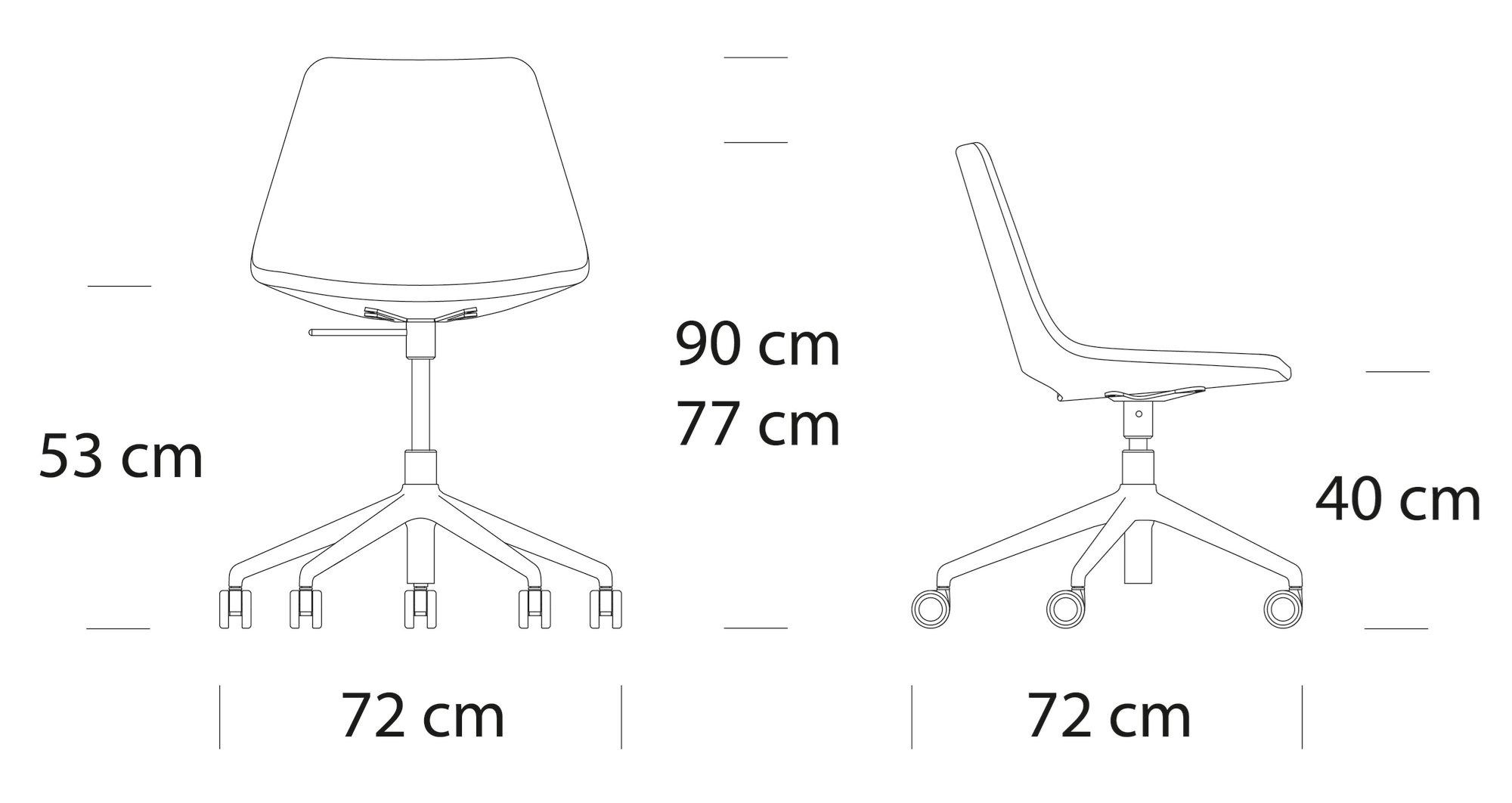5 спиц ткань поворотный операционный стул THONET S 661 ARCH-00067267 - Вид №3