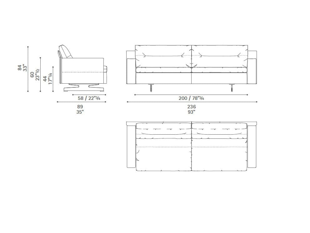 2-местный диван с подголовником Poltrona Frau коллекция-диваны и кресла ARCH-00084444 - Вид №2