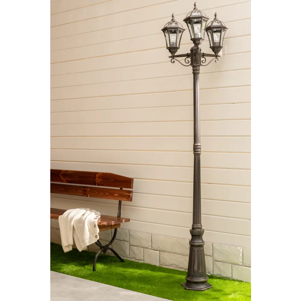 Фонарный столб уличный Inspire Jaipur 223 см цвет коричневый STLM-2138054 - Вид №1