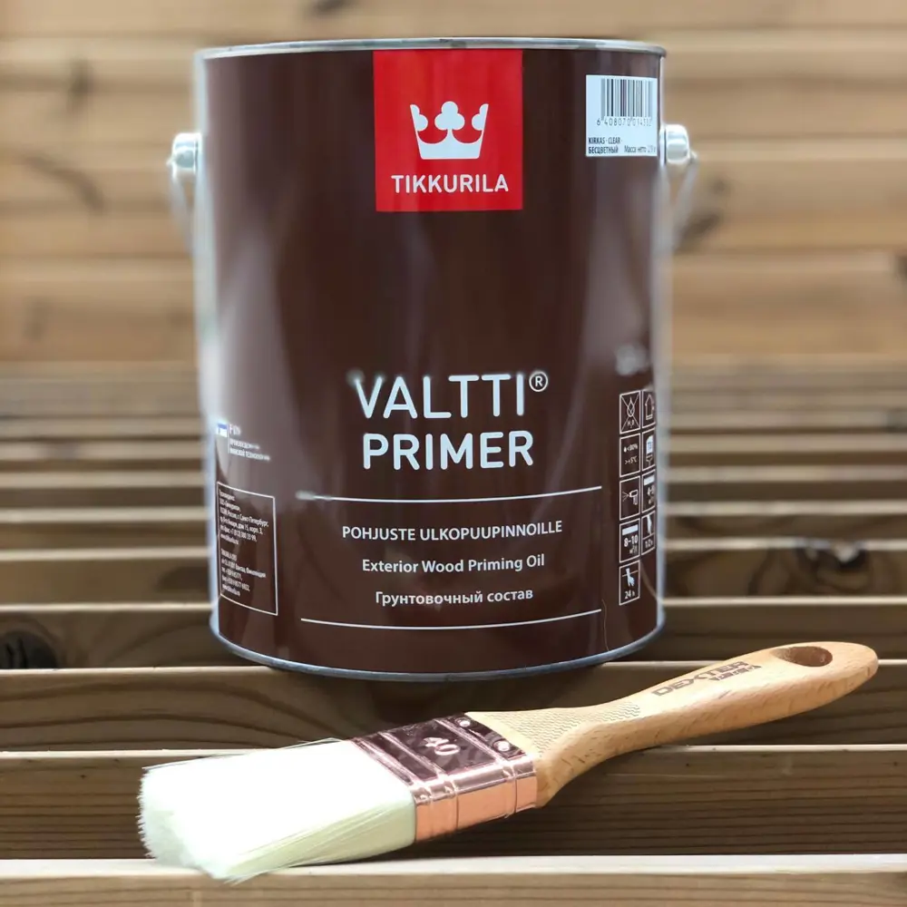Tikkurila Valtti Primer - антисептическая грунтовка для дерева 2.7 л 18557253 STLM-0011358 - Вид №3