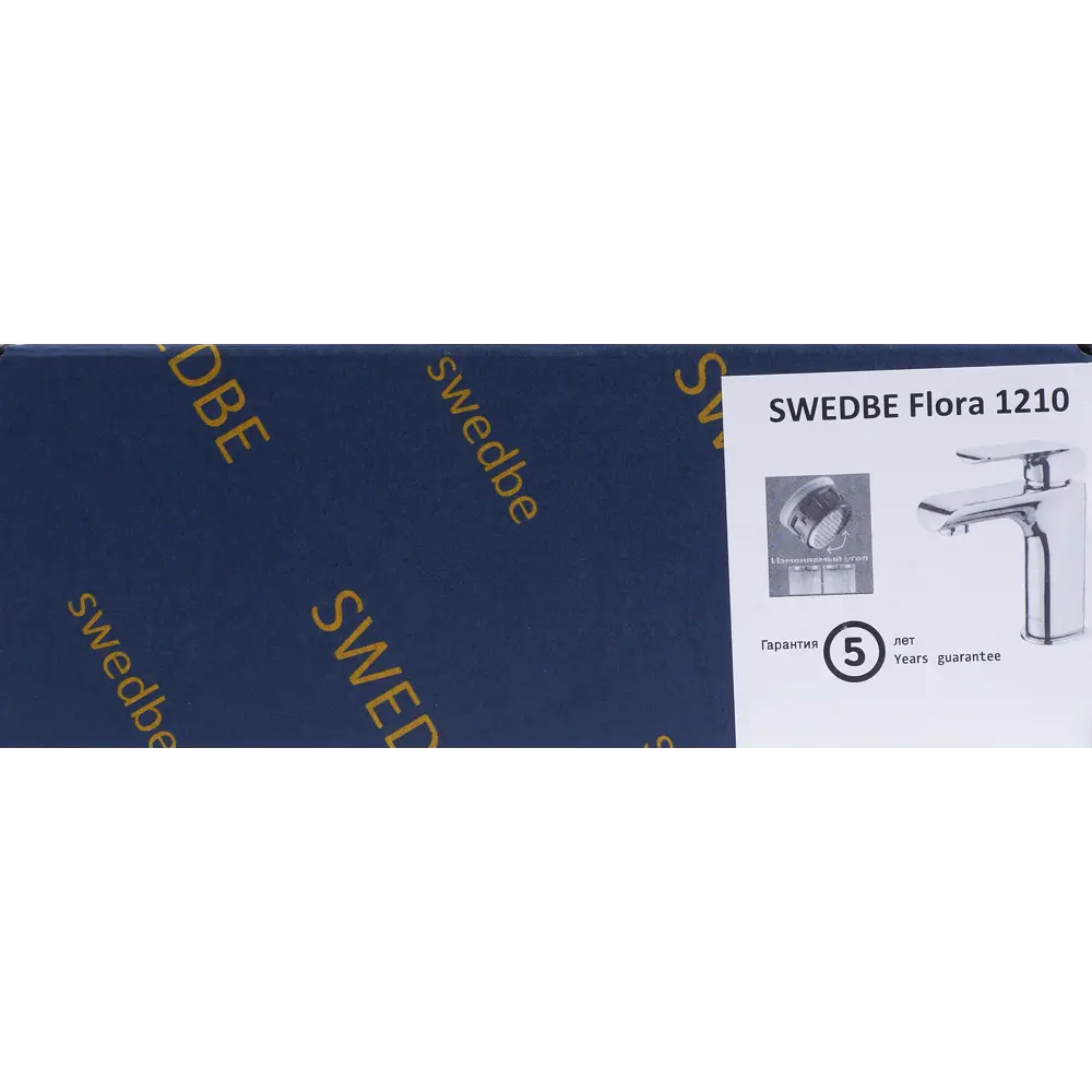 Смеситель для раковины Swedbe Flora однорычажный цвет хром STLM-2172214 - Вид №1