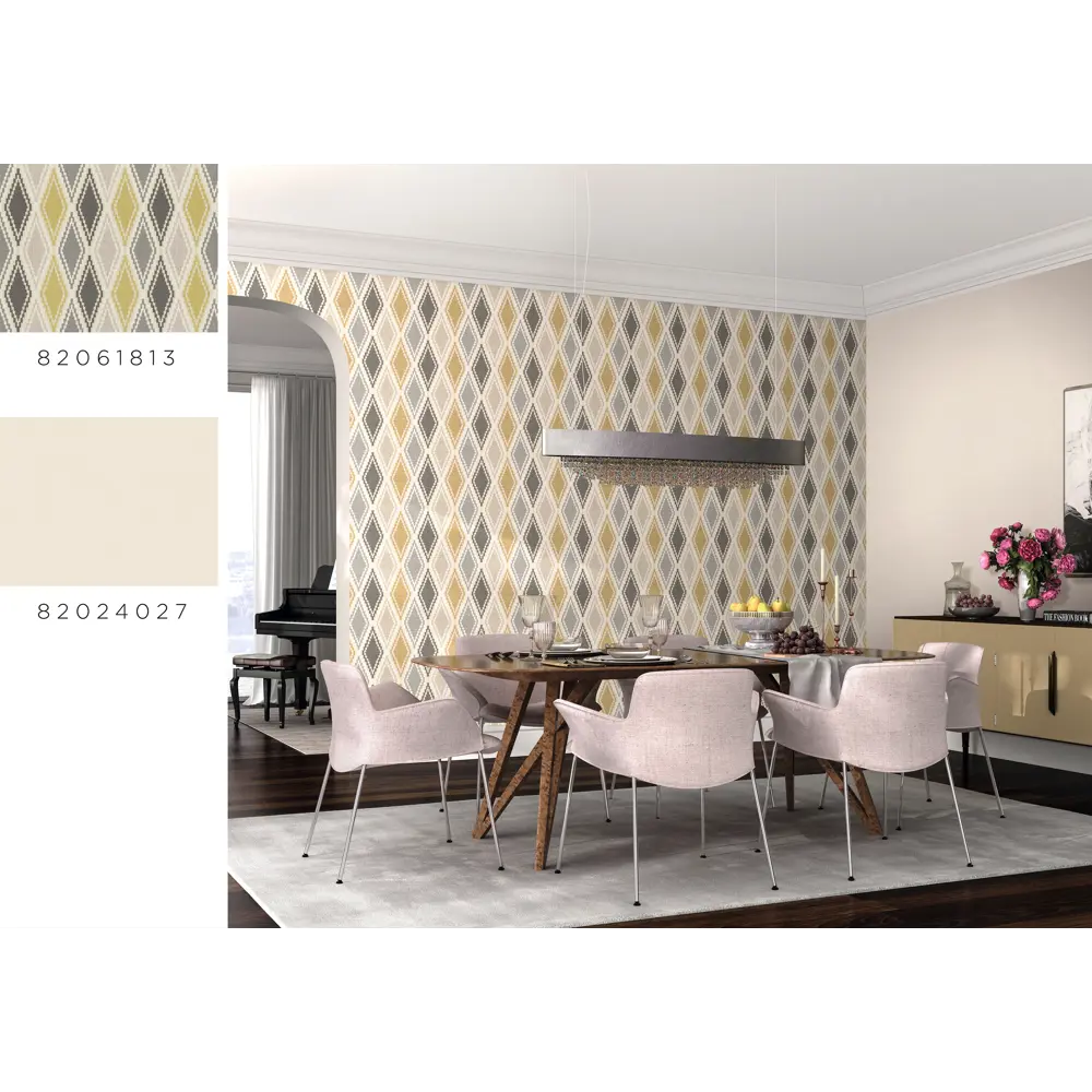 Обои флизелиновые Inspire бежевые 1.06 м 636840 CAROLYN STLM-2180033 - Вид №3