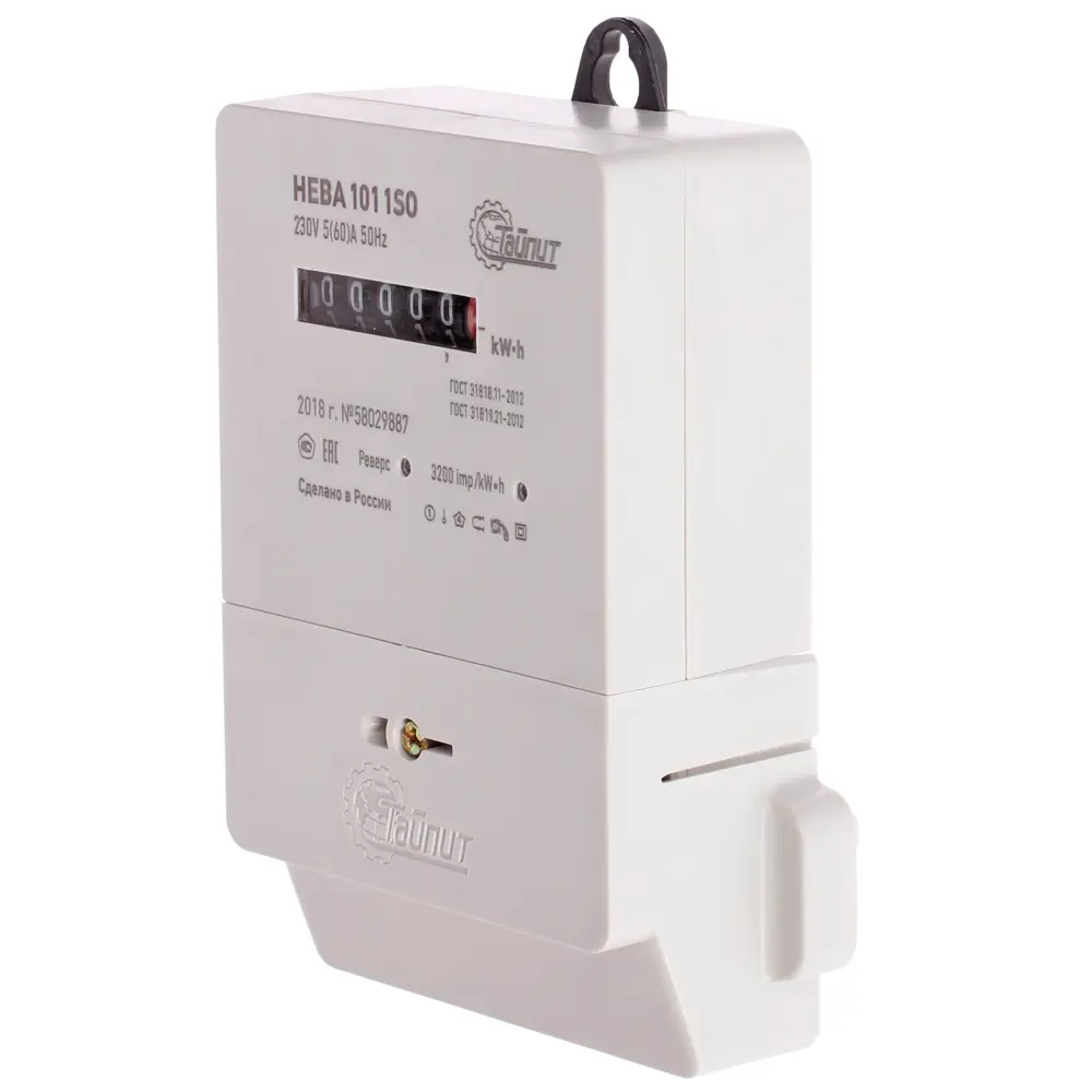 Счётчик электроэнергии Нева 101 1SO 5 60 А однофазный STLM-2172474 - Вид №1