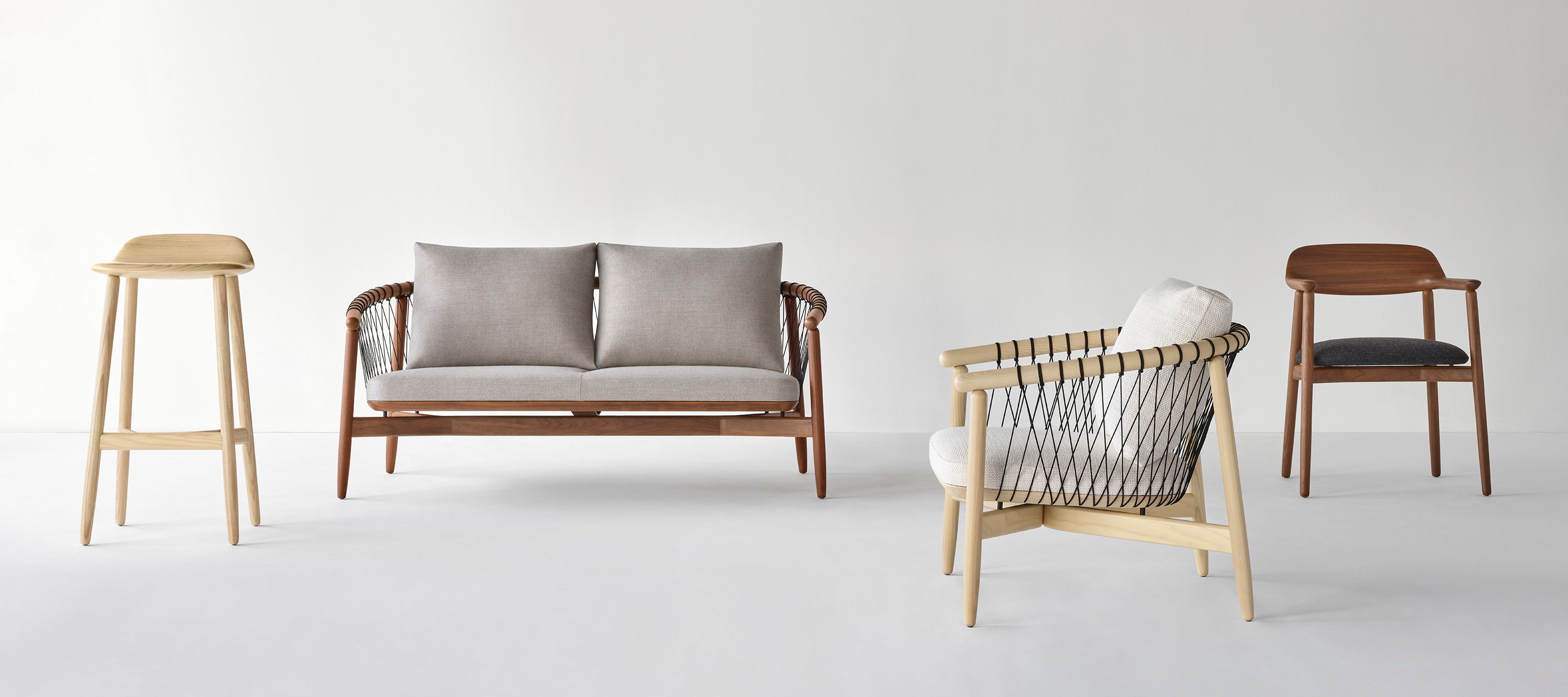 Кресло из дерева и ткани с подлокотниками Herman Miller Crosshatch ARCH-00123148 - Вид №11