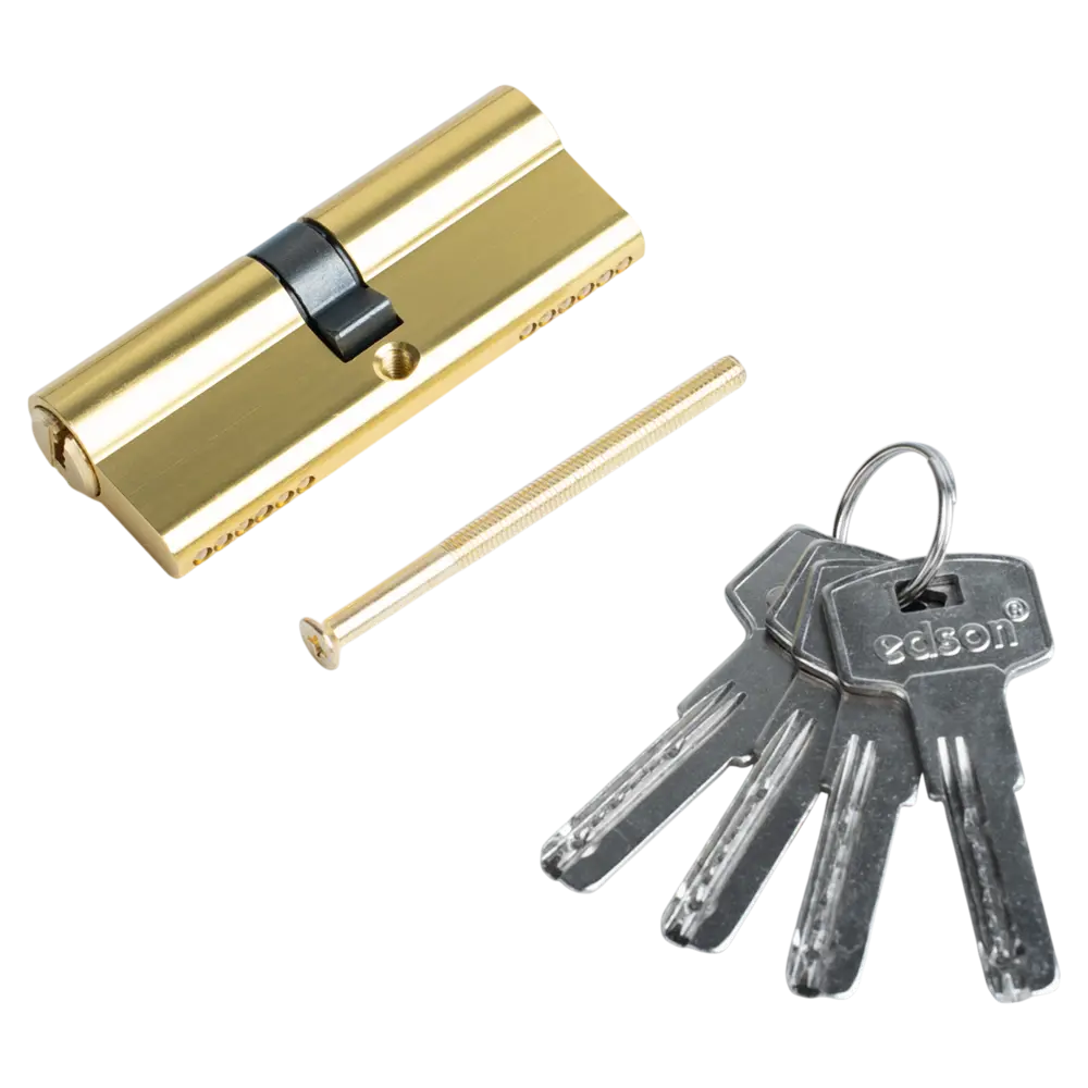 Цилиндр EDS-CYL 40x40 мм ключ/ключ цвет латунь EDSON STLM-2165160 - Вид №2