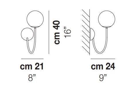 Настенный светильник из дутого стекла Vetreria Vistosi Puppet ARCH-00103966 - Вид №8