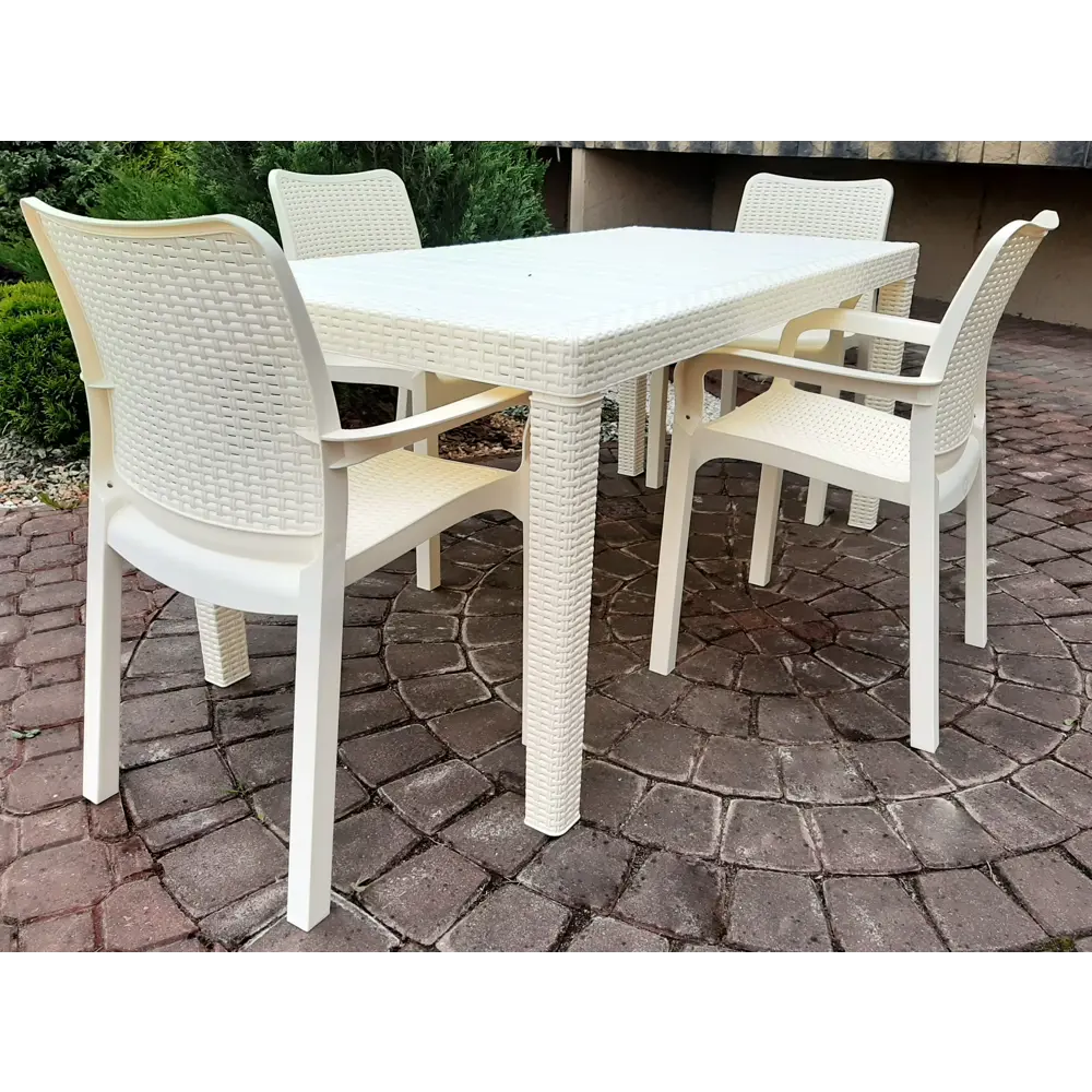 Стул Inreen Rattan 50.6х58х83.3 см пластик бежевый INGREEN STLM-2187209 - Вид №6