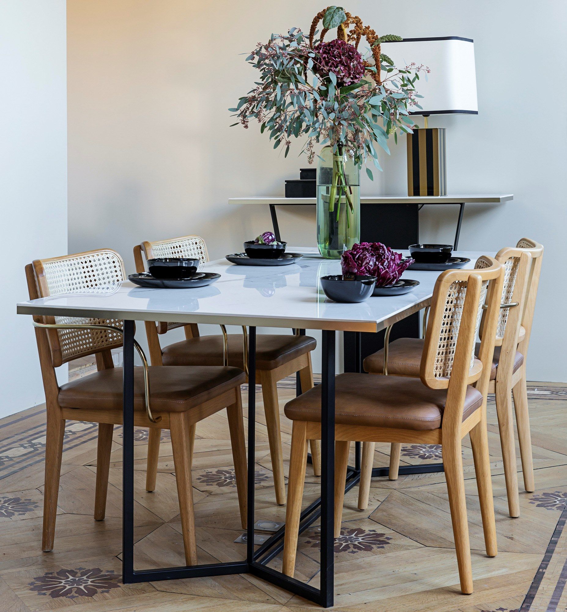 Плетеный стул в винтажном стиле с подлокотниками RED EDITION плетеная ARCH-00060705 - Вид №8