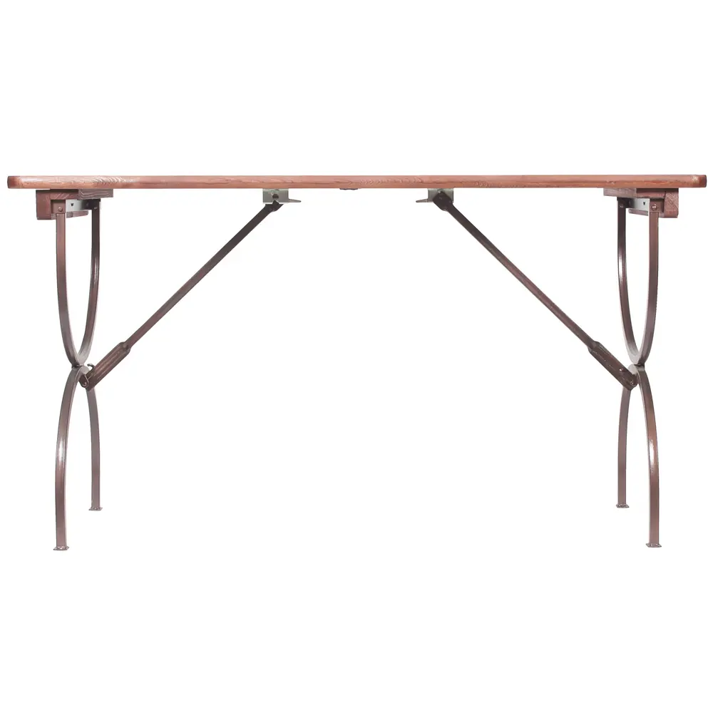 Стол садовый Naterial Тироль складной 150x60x78 см металл/дерево темно-коричневый STLM-2031511 - Вид №1