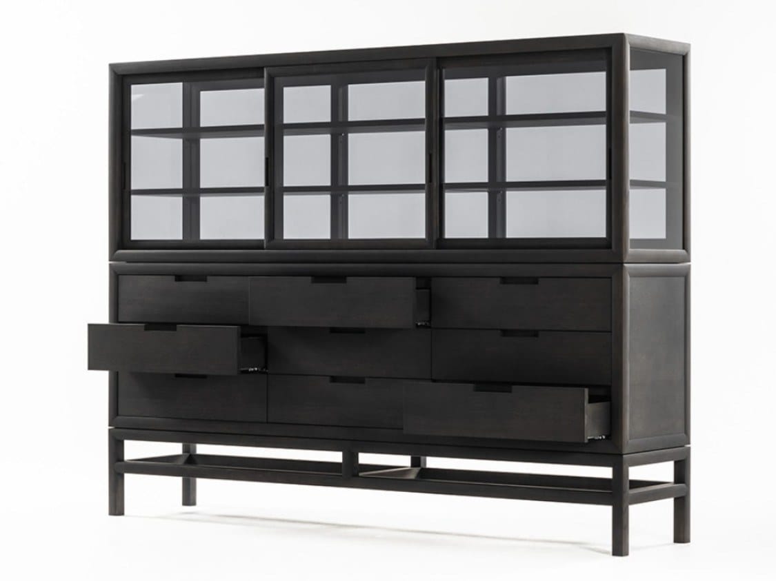 Деревянный и стеклянный шкаф с ящиками DE PADOVA Silent ARCH-00061257 - Вид №4