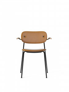 1115004-020300ZZ MENU Обеденный стул, полностью обитый, с подлокотником, черный Дуб натуральный | Дакар - 0250